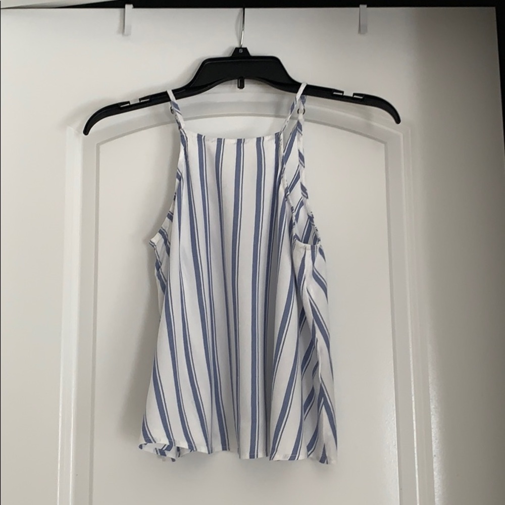 Hollister Blue Striped Blousy Shirt